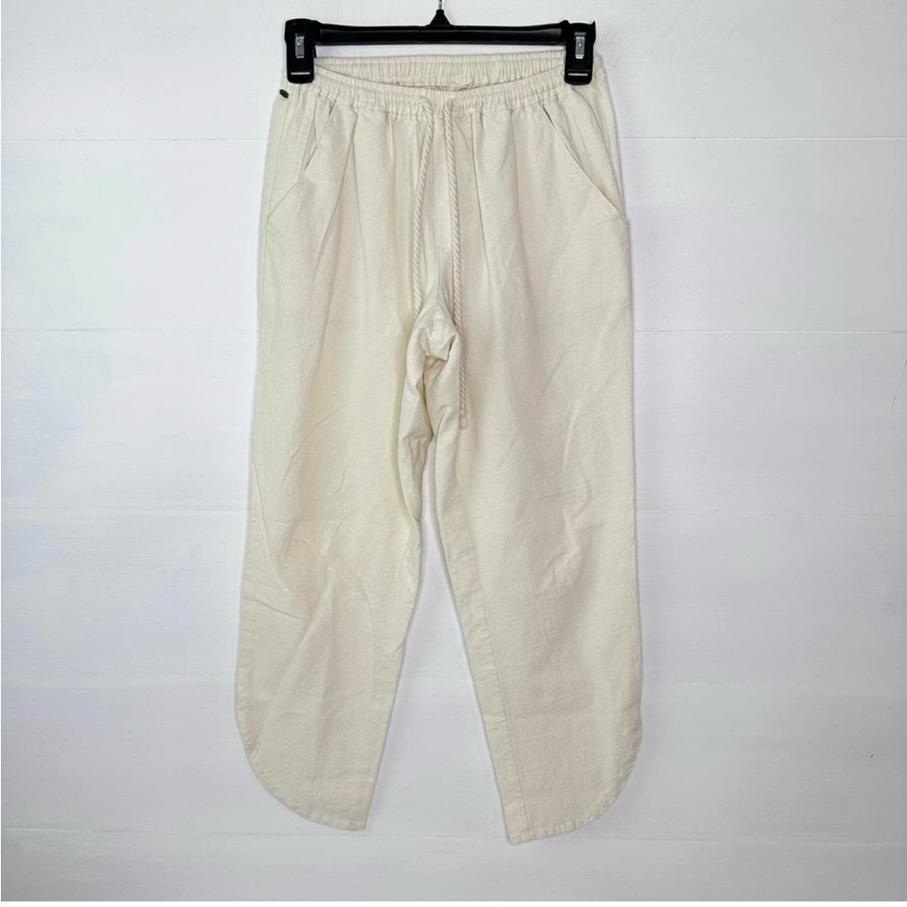 Women’s O'Niell Women's Pants Elastic Drawstring Waist Linen Cream Pants